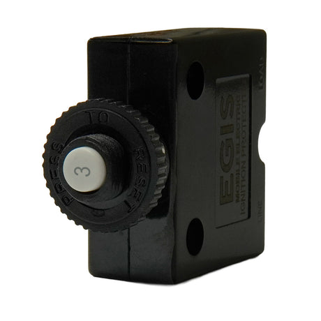 Egis 3A Push Button Panel Mount Circuit Breaker  Spade Terminal 471103