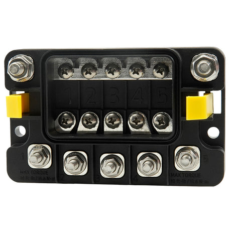 Egis MIDI 5 Circuit Fuse Block wSealed Cover  M8 Inputs  M6 Outputs 3906