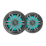 JL Audio M200 Marine Speakers 77 wLED  Grey Sport Grille 0100475701