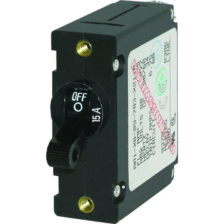 Blue Sea 7208 ACDC Single Pole Magnetic World Circuit Breaker  15AMP 7208