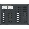 Blue Sea 8076 AC Main 11 Positions Toggle Circuit Breaker Panel  White Switches 8076