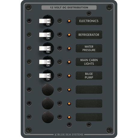 Blue Sea 8023 DC 8 Position Circuit Breaker  White Switches 8023