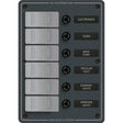 Blue Sea 8053 Slate Grey  6 Position  Vertical 8053