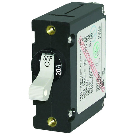 Blue Sea 7214 ACDC Single Pole Magnetic World Circuit Breaker  20AMP 7214