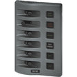 Blue Sea 4306 WeatherDeck Water Resistant Fuse Panel  6 Position  Grey 4306