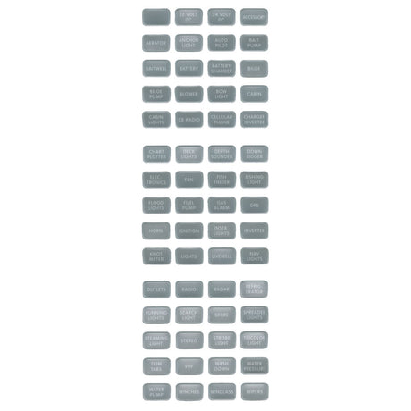 Blue Sea 8217 Grey Small Format Label Kit  60 Labels 8217