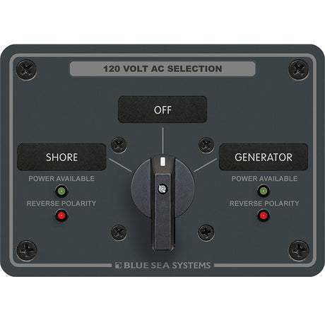 Blue Sea 8367 AC Rotary Switch Panel 30 Ampere 2 Positions  OFF 2 Pole 8367