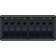 Blue Sea 8371 Water Resistant Panel  8 Position  Black  Horizontal Mount 8371