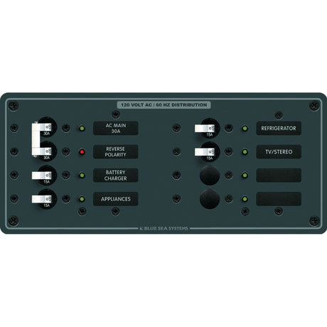 Blue Sea 8412 AC Main  6 Positions  White 8412
