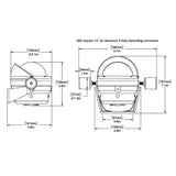 Ritchie HB845 Helmsman Steel Boat Compass  Bracket Mount  Black HB845