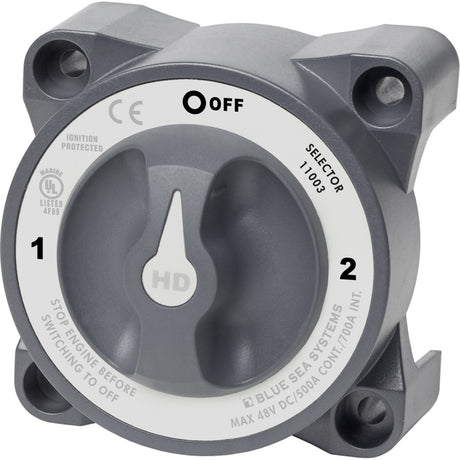 Blue Sea 11003 HDSeries Battery Switch wAlternator Field Disconnect  3Position 11003