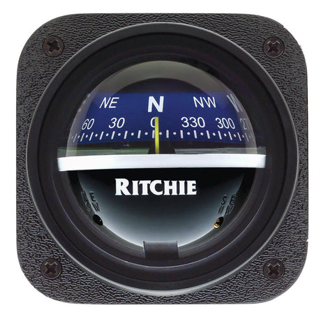Ritchie V537B Explorer Compass  Bulkhead Mount  Blue Dial V537B