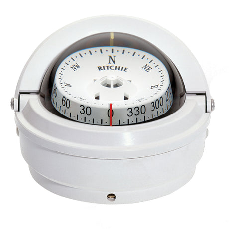 Ritchie S87W Voyager Compass  Surface Mount  White S87W