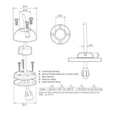 Scanstrut DS30S Vertical Cable Seal  Stainless Steel DS30S