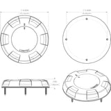 Lumitec Aurora LED Dome Light  White Finish  WhiteBlue Dimming 101075