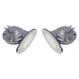Schmitt Marine Mini Stainless Steel Dual DropIn Horn wStainless Steel Grills High  Low Pitch 10055