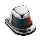 Attwood 1Mile Deck Mount BiColor RedGreen Combo Sidelight  12V  Stainless Steel Housing 663187
