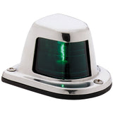 Attwood 1Mile Deck Mount Green Sidelight  12V  Stainless Steel Housing 66319G7