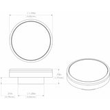 Lumitec Halo  Flush Mount Down Light  Brushed Finish  4Color WhiteBlueRedPurple NonDimming 112800