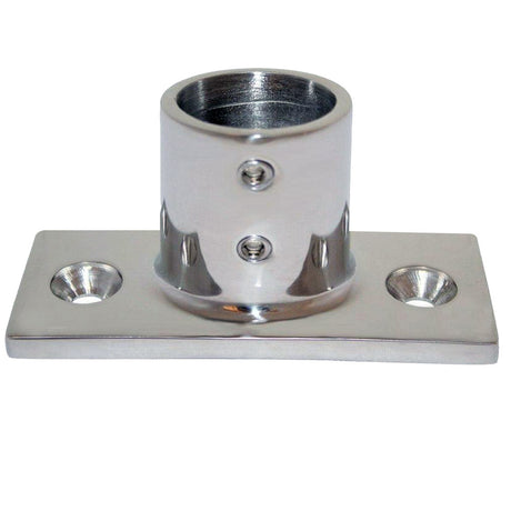 Whitecap  OD 90 Degree 2Hole Rectangle Base SS Rail Fitting 6194