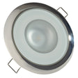 Lumitec Mirage  Flush Mount Down Light  Glass FinishPolished SS Bezel  2Color WhiteBlue Dimming 113111