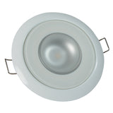 Lumitec Mirage  Flush Mount Down Light  Glass FinishWhite Bezel  3Color RedBlue NonDimming wWhite Dimming 113128