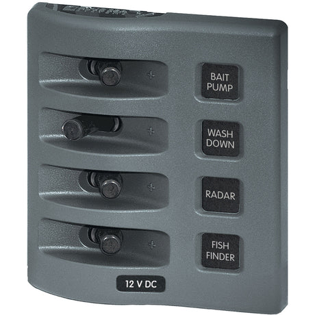 Blue Sea 4305 WeatherDeck 12V DC Waterproof Switch Panel  4 Posistion 4305