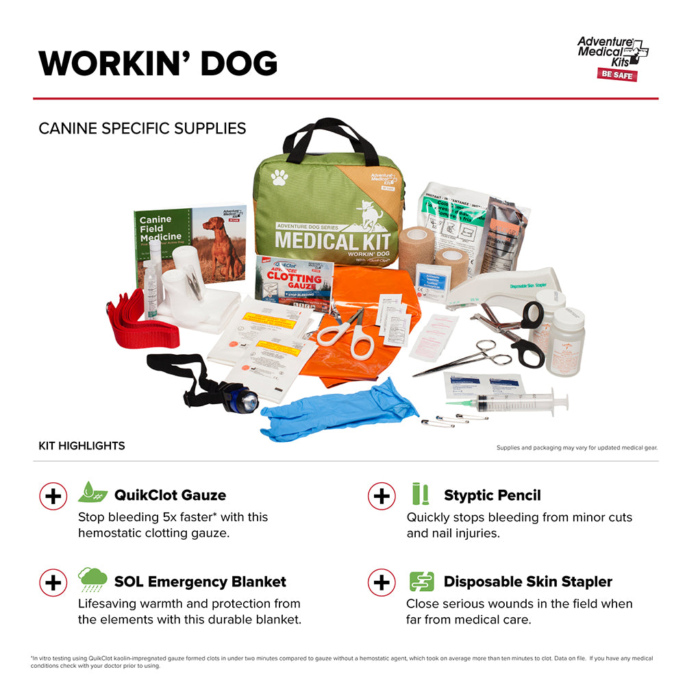 Adventure Medical Dog Series  Workin Dog First Aid Kit 01350100