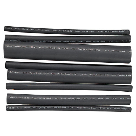 Ancor Adhesive Lined Heat Shrink Tubing  Assorted 8Pack 6 2020 AWG Black 301506
