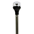 Attwood LightArmor AllAround Light  12 Aluminum Pole  Black Vertical Composite Base wAdapter 5557PV12A7