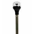 Attwood LightArmor AllAround Light  20 Aluminum Pole  Black Vertical Composite Base wAdapter 5551PA207