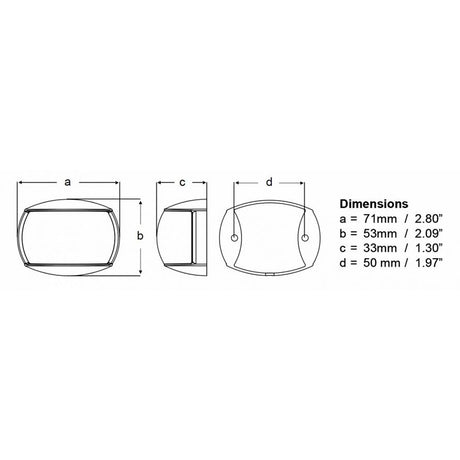 Hella Marine NaviLED Port  Starboard Pair  2nm  Colored LensWhite Housing 980520811