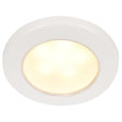 Hella Marine EuroLED 75 3 Round Screw Mount Down Light  Warm White LED  White Plastic Rim  12V 958109011