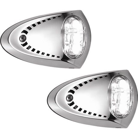 Attwood LED Docking Lights  Stainless Steel  White LED  Pair 6522SS7