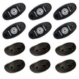 RIGID Industries ASeries Rock Light Kit  6 Cool White Lights  Black 400253