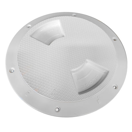 SeaDog Textured Quarter Turn Deck Plate  White  8 3361821