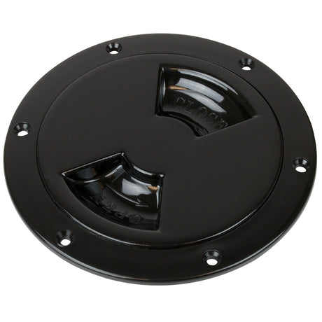 SeaDog QuarterTurn Smooth Deck Plate wInternal Collar  Black  8 3363851