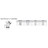 Viega ProPress 212  45 Copper Elbow  Double Press Connection  Smart Connect Technology 20653
