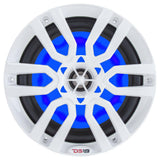 DS18 HYDRO 65 2Way Marine Speakers wRGB LED Lights 300W  White NXL6