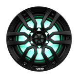 DS18 HYDRO 8 2Way Marine Speakers wRGB LED Lights 375W  Matte Black NXL8BK