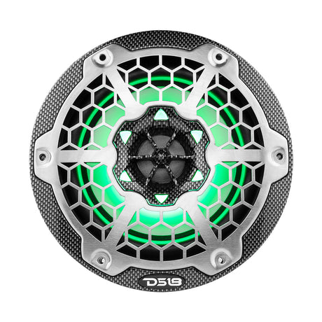DS18 HYDRO 65 2Way Marine Speakers wRGB LED Lights 300W  Black Carbon Fiber CF65