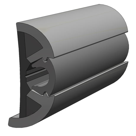 TACO SuproFlex Rub Rail Kit Gray wGray Insert  2H x 12W x 80L V119990GRD802