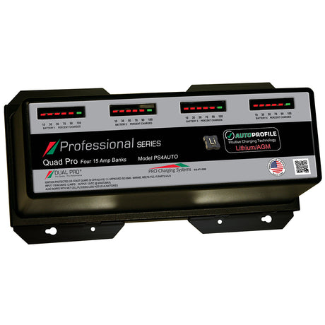 Dual Pro PS4 Auto 15A  4Bank LithiumAGM Battery Charger PS4AUTO