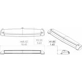Lumitec Razor Light Bar  Spot  Black Housing  Flush Mount 101589