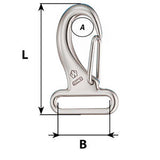 Wichard Webbing Snap Hook  30mm  Length 60mm 02284