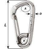 Wichard Asymmetric Carbine Hook  Length 60mm  14 02323