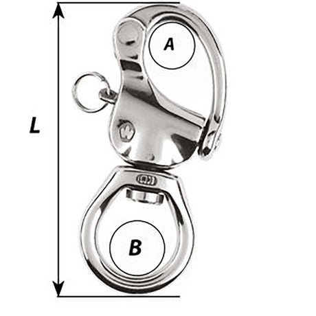 Wichard HR Snap Shackle  Large Bail  Length 140mm 02377