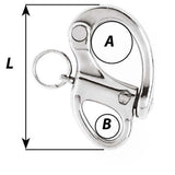 Wichard 2 Snap Shackle wFixed Eye  50mm 02471