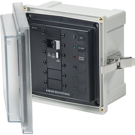 Blue Sea 3121  SMS Panel Enclosure wELCI 16A  3 Blanks  230V AC 3121
