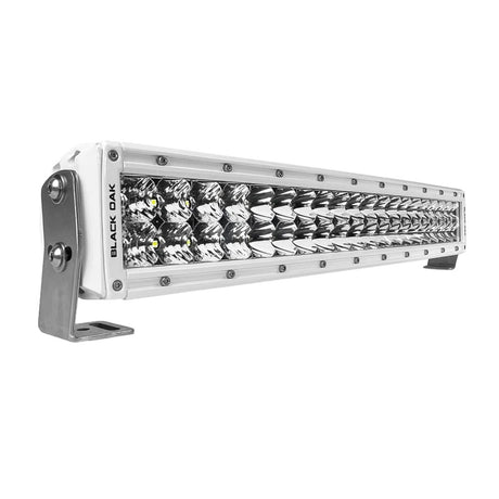 Black Oak Pro Series 30 Curved Double Row 20 LED Light Bar  Combo Optics  White Housing 20CCMD5OS